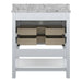 Affinity 31" Single Sink Vanity with White & Gray Carrara Marble Top-Frovial