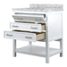 Affinity 31" Single Sink Vanity with White & Gray Carrara Marble Top-Frovial