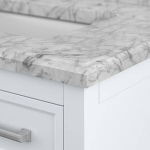 Affinity 31" Single Sink Vanity with White & Gray Carrara Marble Top-Frovial