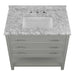 Affinity 37" Single Sink Vanity with White & Gray Carrara Marble Top-Frovial