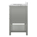 Affinity 37" Single Sink Vanity with White & Gray Carrara Marble Top-Frovial