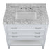 Affinity 37" Single Sink Vanity with White & Gray Carrara Marble Top-Frovial