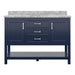 Affinity 49" Single Sink Vanity with White & Gray Carrara Marble Top-Frovial