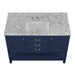 Affinity 49" Single Sink Vanity with White & Gray Carrara Marble Top-Frovial
