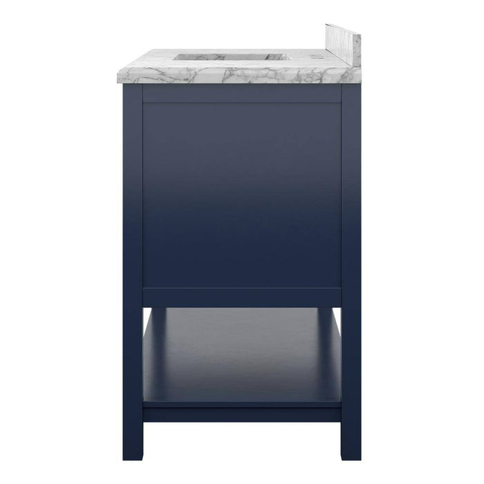 Affinity 49" Single Sink Vanity with White & Gray Carrara Marble Top-Frovial