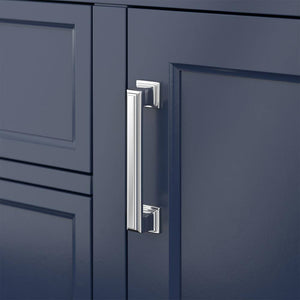 Affinity 49" Single Sink Vanity with White & Gray Carrara Marble Top-Frovial