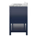 Affinity 61" Double Sink Vanity with White & Gray Carrara Marble Top-Frovial