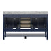 Affinity 61" Double Sink Vanity with White & Gray Carrara Marble Top-Frovial