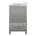 Affinity 61" Double Sink Vanity with White & Gray Carrara Marble Top-Frovial