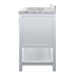 Affinity 61" Double Sink Vanity with White & Gray Carrara Marble Top-Frovial