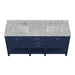 Affinity 72" Double Sink Vanity with White & Gray Carrara Marble Top-Frovial