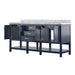 Affinity 72" Double Sink Vanity with White & Gray Carrara Marble Top-Frovial