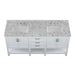 Affinity 72" Double Sink Vanity with White & Gray Carrara Marble Top-Frovial