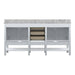 Affinity 72" Double Sink Vanity with White & Gray Carrara Marble Top-Frovial