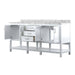 Affinity 72" Double Sink Vanity with White & Gray Carrara Marble Top-Frovial