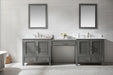 Estate 102" Double Sink Bathroom Vanity Modular Set with White Quartz Top-Frovial
