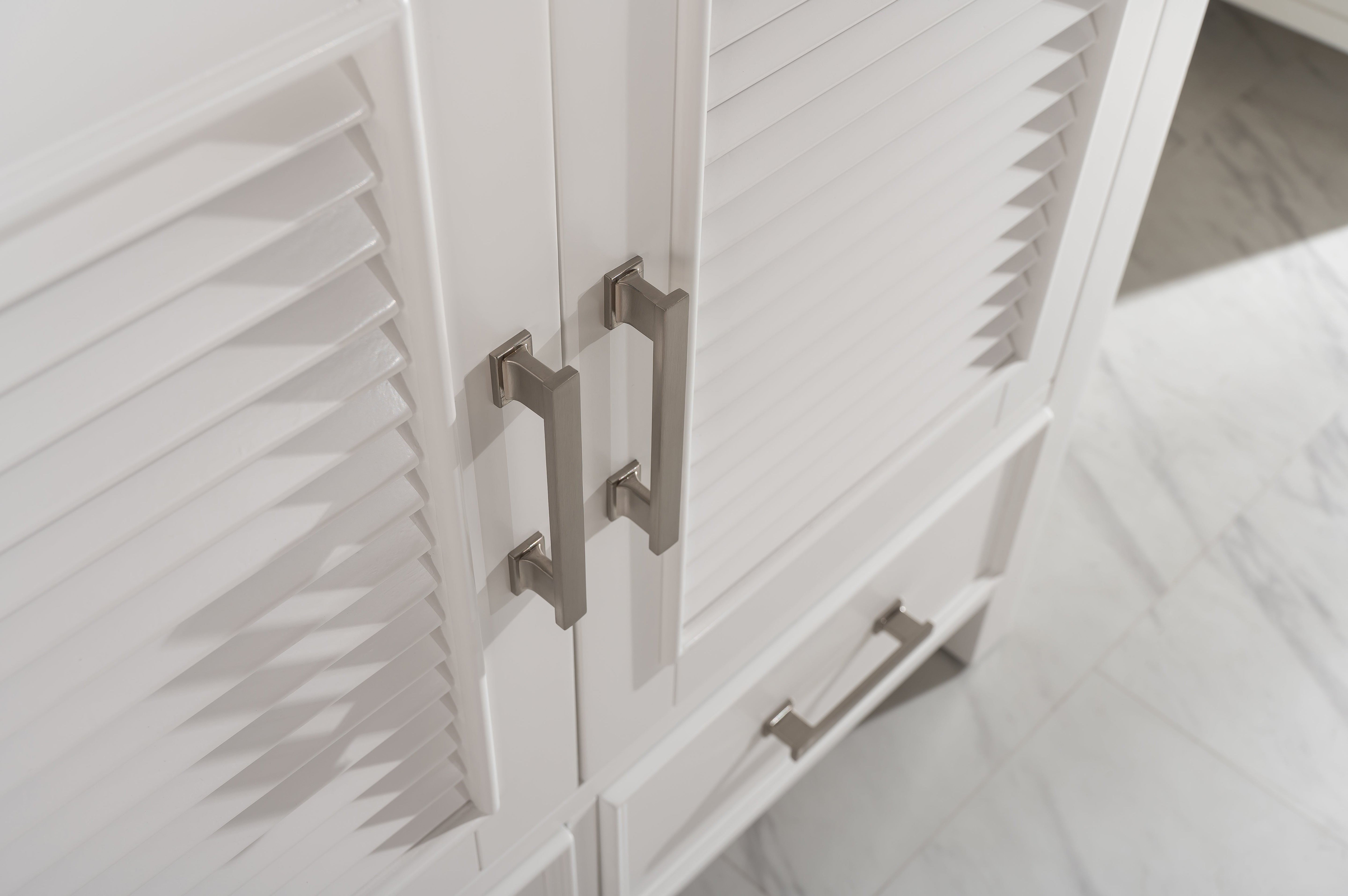 Estate 102" Double Sink Bathroom Vanity Modular Set with White Quartz Top-Frovial