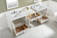 Estate 102" Double Sink Bathroom Vanity Modular Set with White Quartz Top-Frovial