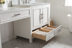 Estate 102" Double Sink Bathroom Vanity Modular Set with White Quartz Top-Frovial