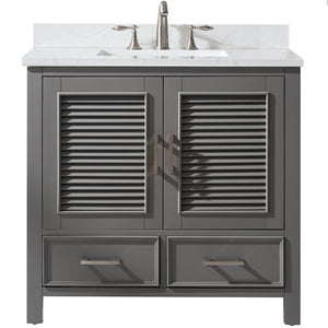 Estate 36" Single Vanity with White Quartz Top-Frovial
