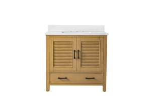 Estate 36" Single Vanity with White Quartz Top-Frovial