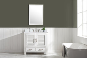 Estate 36" Single Vanity with White Quartz Top-Frovial