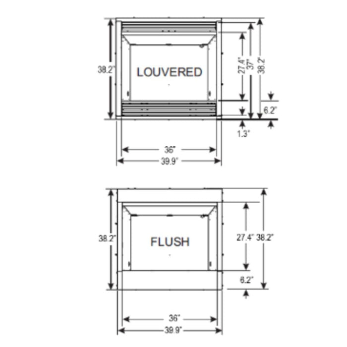 Empire 36" Breckenridge Deluxe Vent-Free Firebox