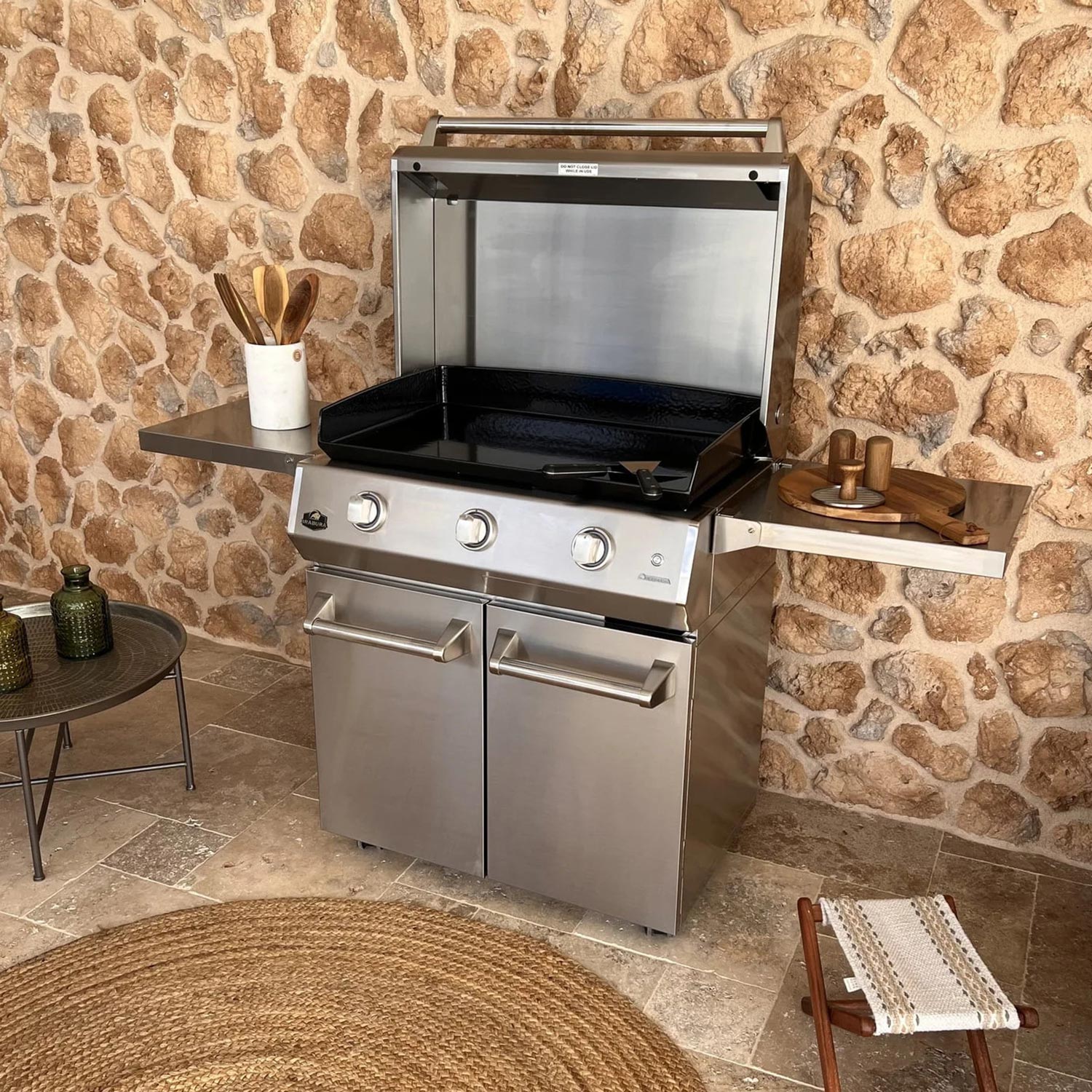 Brabura 32 Gas Griddle (Enameled Cast Iron)-Frovial