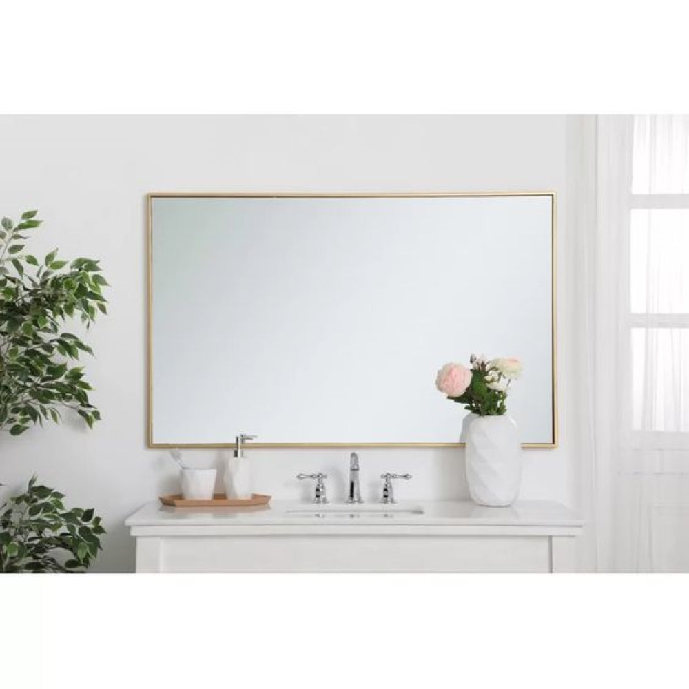 Vera 24" x 32" Rectangular Vanity Mirror with Modern Metal Frame-Frovial