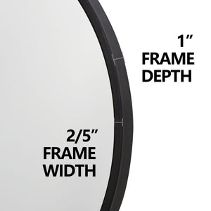 Vera 28" x 28" Round Vanity Mirror with Stainless Steel Frame-Frovial