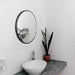 Vera 28" x 28" Round Vanity Mirror with Stainless Steel Frame-Frovial