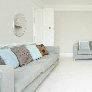 Vera 28" x 28" Round Vanity Mirror with Stainless Steel Frame-Frovial