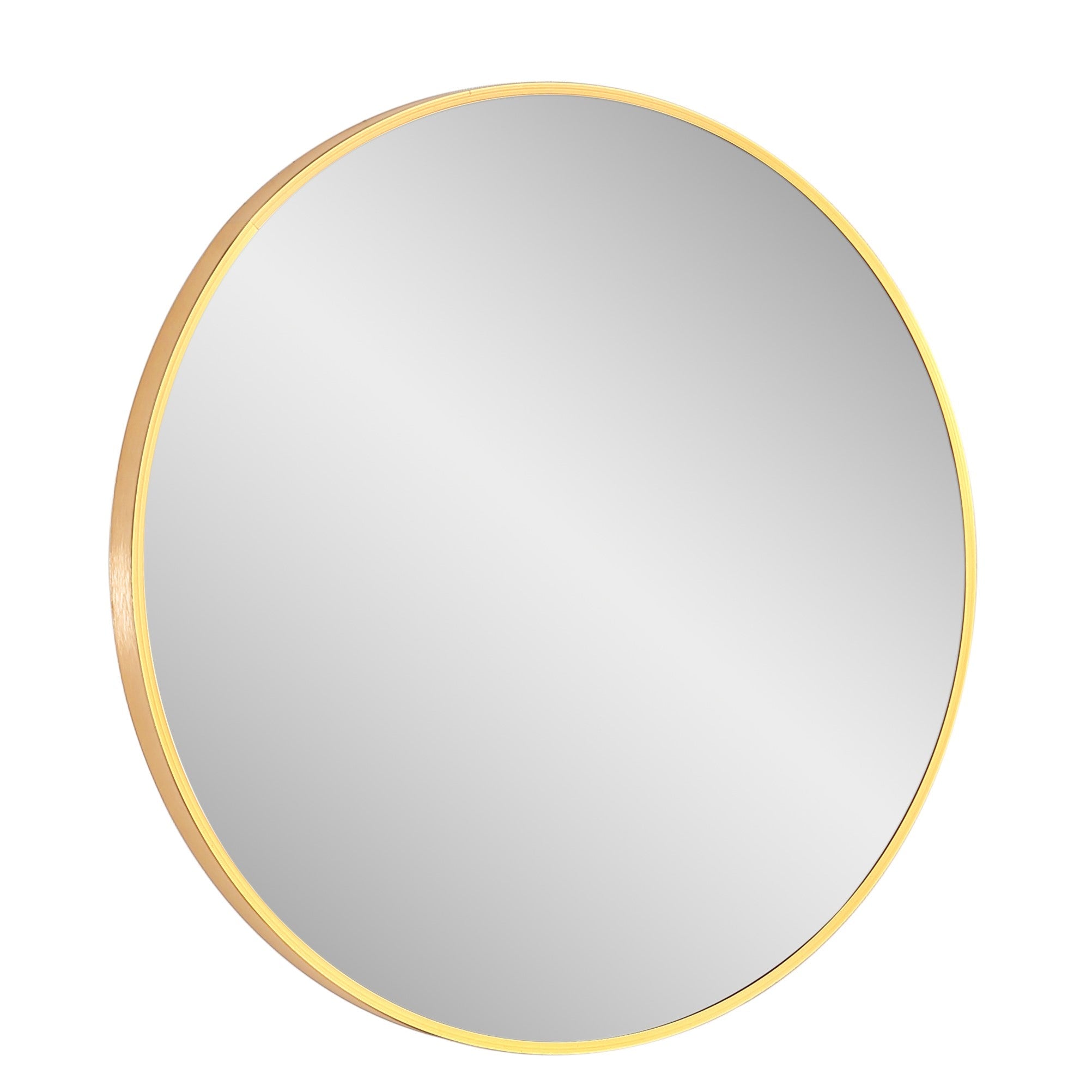 Vera 28" x 28" Round Vanity Mirror with Stainless Steel Frame-Frovial