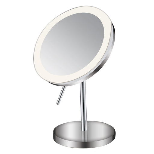 Round Freestanding Led 5X Magnified Mirror-Frovial