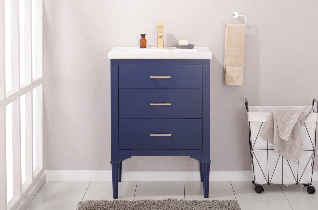 Mason 24" Single Sink Vanity with Porcelain Top-Frovial