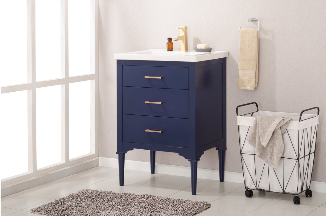 Mason 24" Single Sink Vanity with Porcelain Top-Frovial