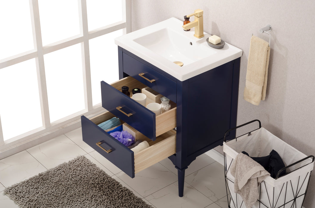 Mason 24" Single Sink Vanity with Porcelain Top-Frovial
