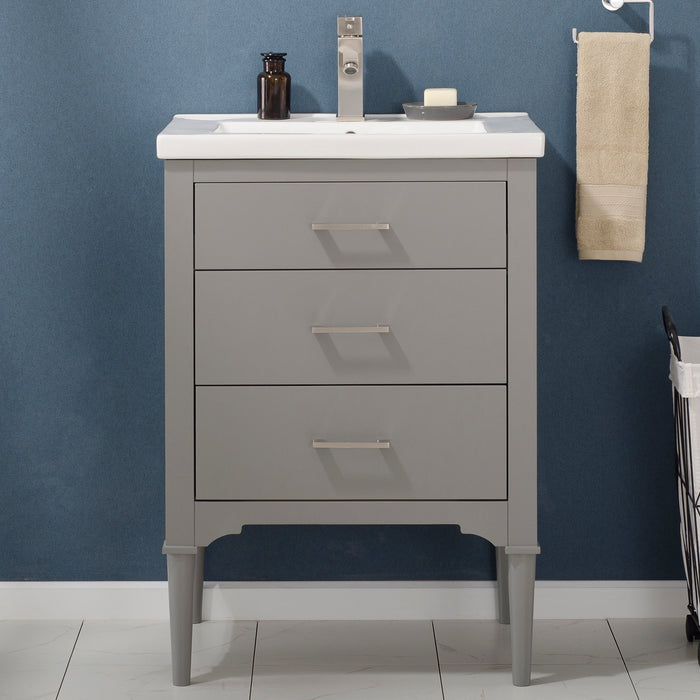 Mason 24" Single Sink Vanity with Porcelain Top-Frovial