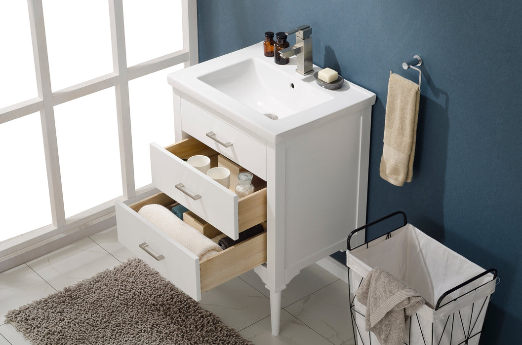 Mason 24" Single Sink Vanity with Porcelain Top-Frovial