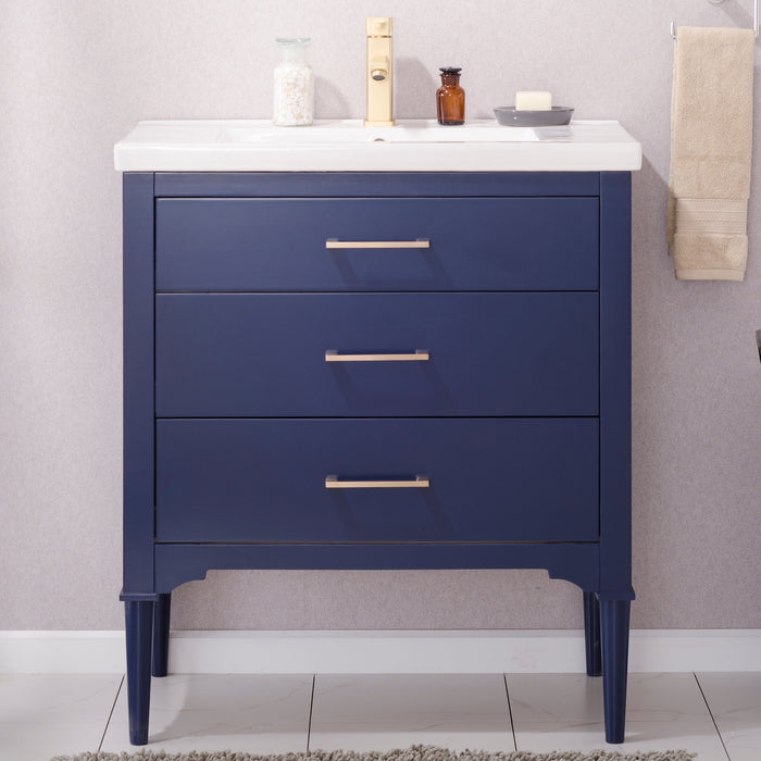Mason 30" Single Sink Vanity with Porcelain Top-Frovial