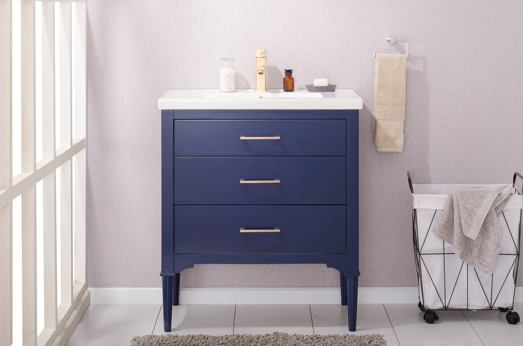 Mason 30" Single Sink Vanity with Porcelain Top-Frovial
