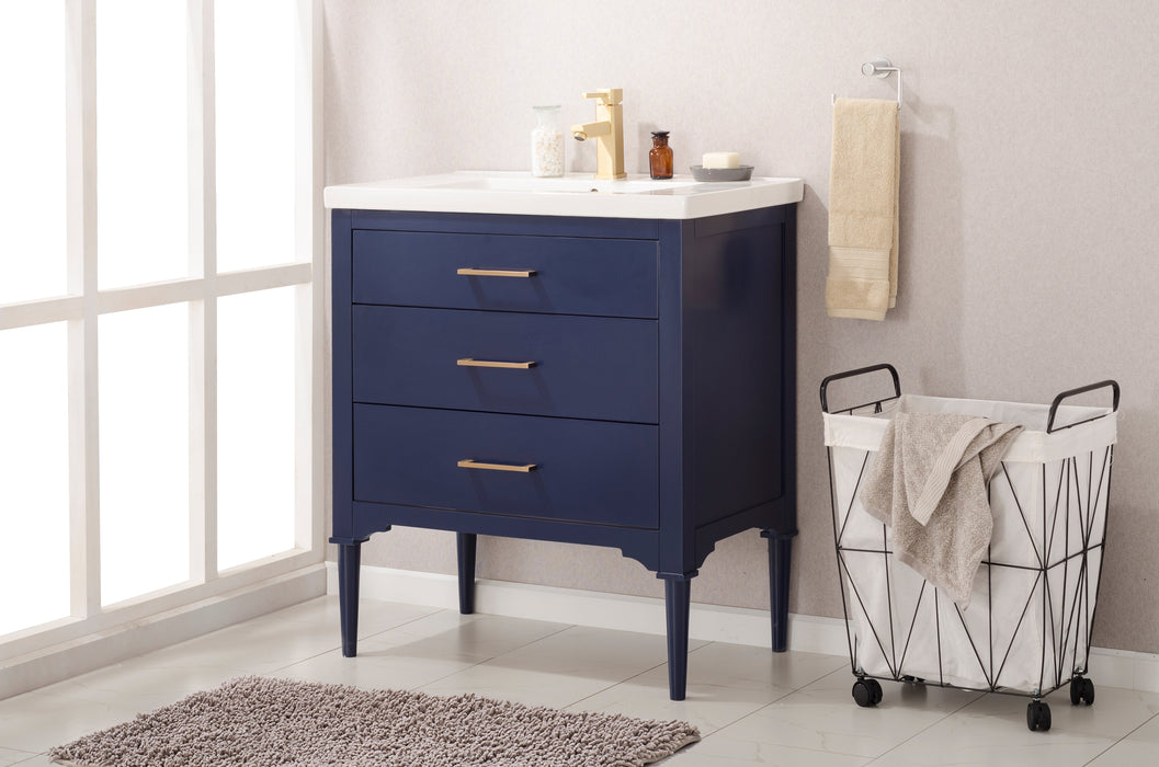 Mason 30" Single Sink Vanity with Porcelain Top-Frovial