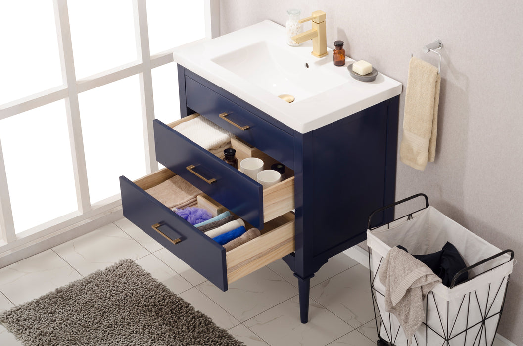 Mason 30" Single Sink Vanity with Porcelain Top-Frovial