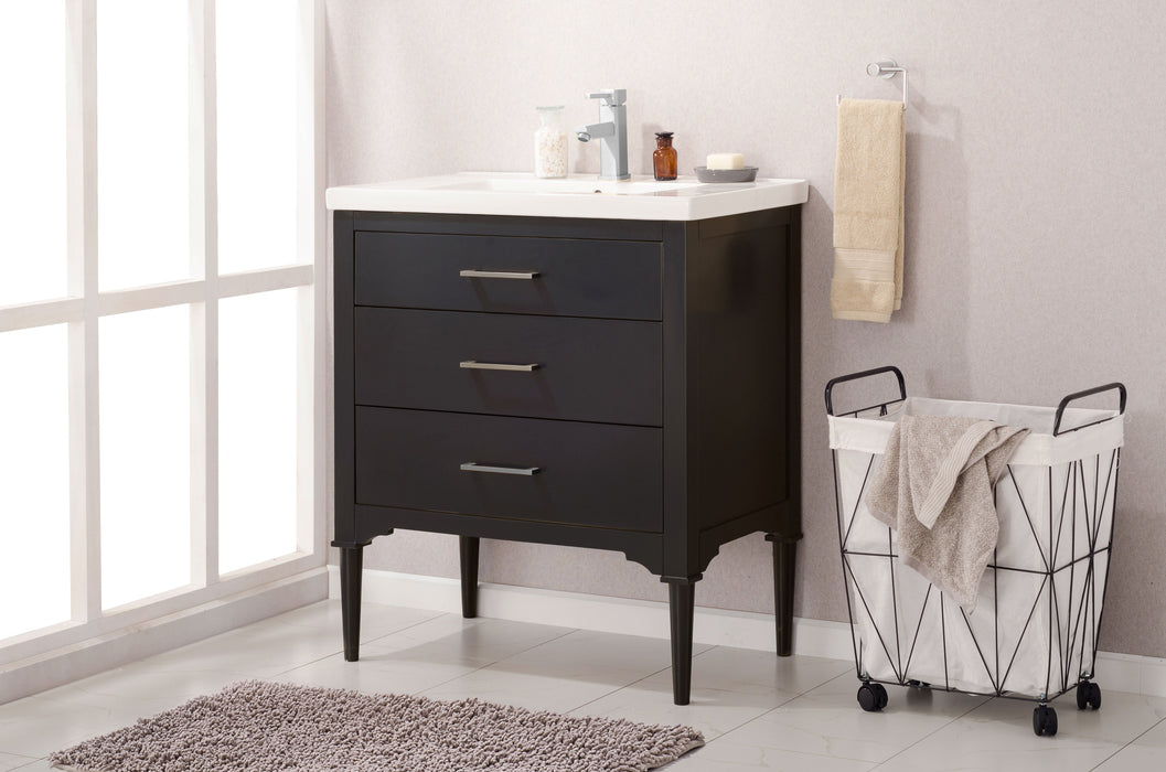 Mason 30" Single Sink Vanity with Porcelain Top-Frovial