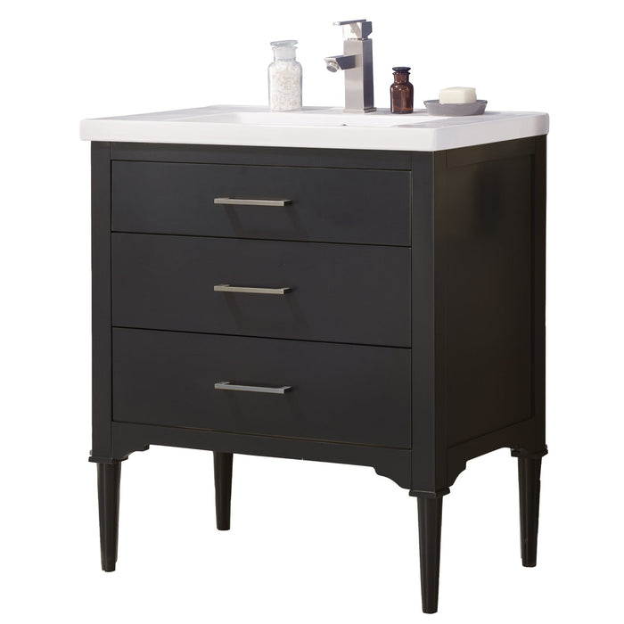 Mason 30" Single Sink Vanity with Porcelain Top-Frovial
