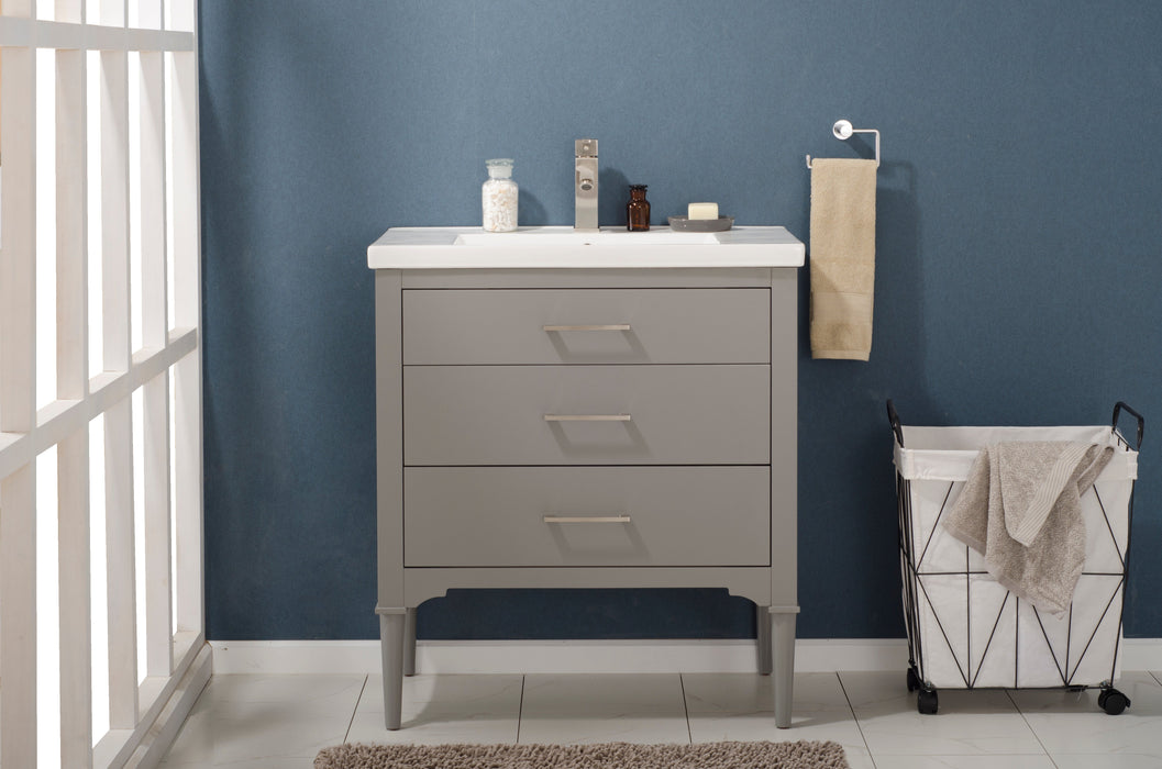 Mason 30" Single Sink Vanity with Porcelain Top-Frovial