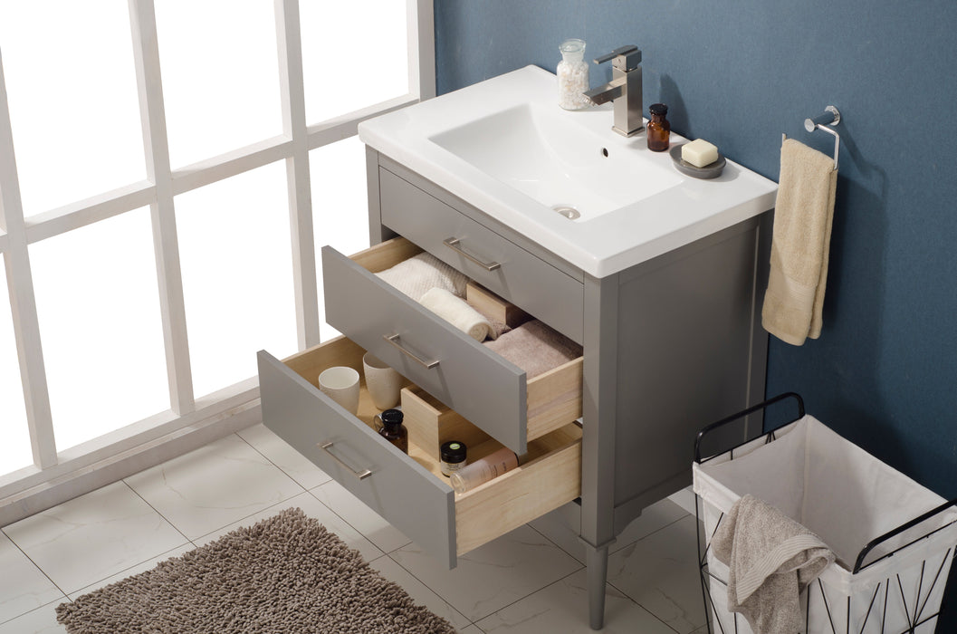 Mason 30" Single Sink Vanity with Porcelain Top-Frovial