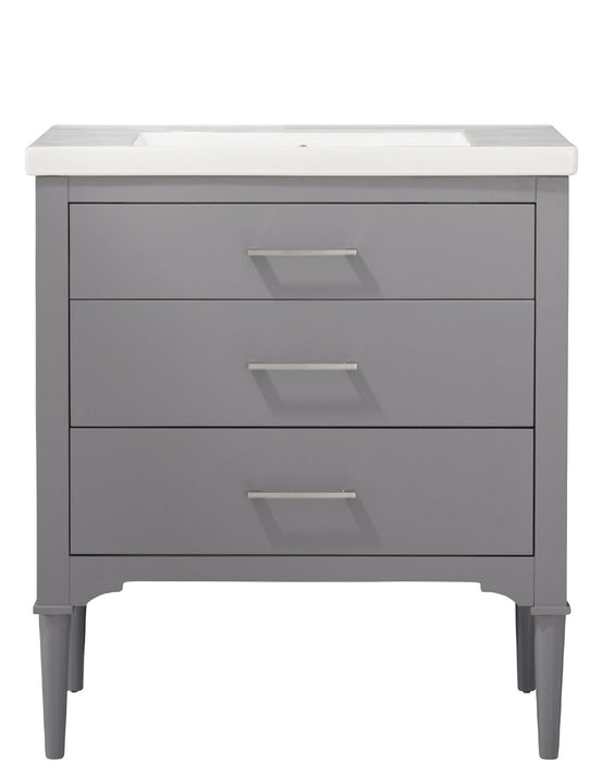Mason 30" Single Sink Vanity with Porcelain Top-Frovial