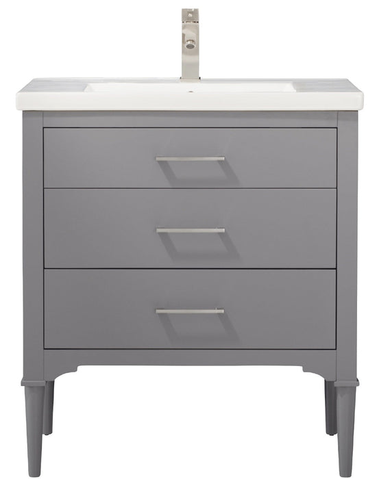 Mason 30" Single Sink Vanity with Porcelain Top-Frovial