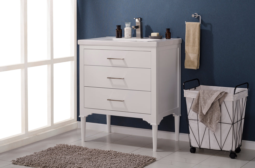 Mason 30" Single Sink Vanity with Porcelain Top-Frovial